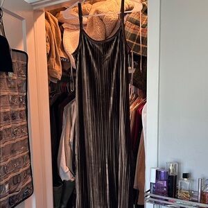 Elegant Brown Velvet Dress